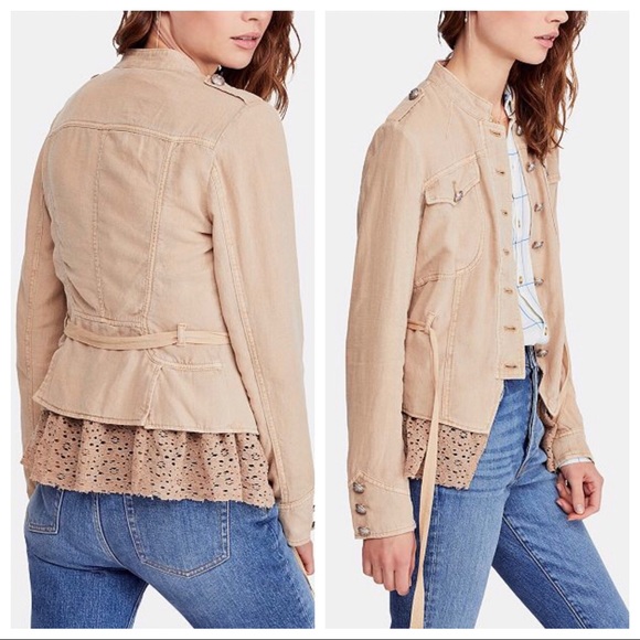$148 Free People Emilia Military Jacket - Picture 2 of 8
